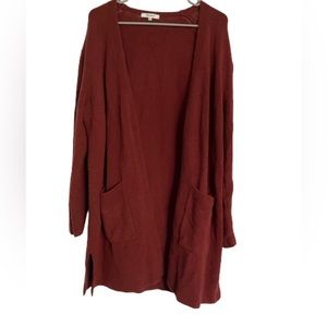Madewell Kent Cardigan Sweater. Burgundy, Size M.